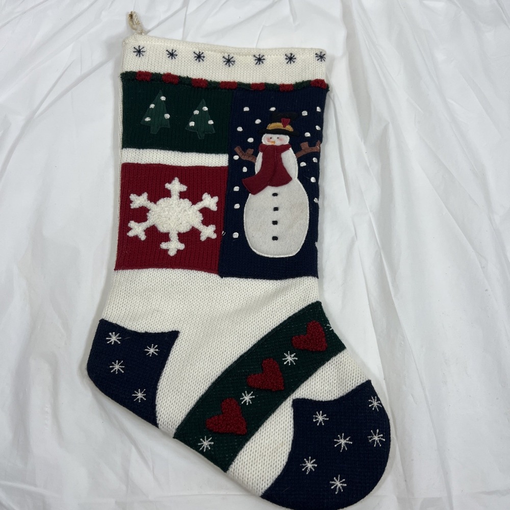 2004 Prima Creations Snowman Christmas Stocking 17" Long‎